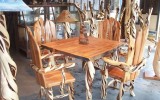 twisted juniper table and chair set
